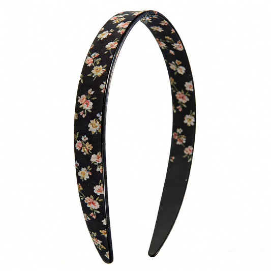 15 MM Black Flower Hair Band