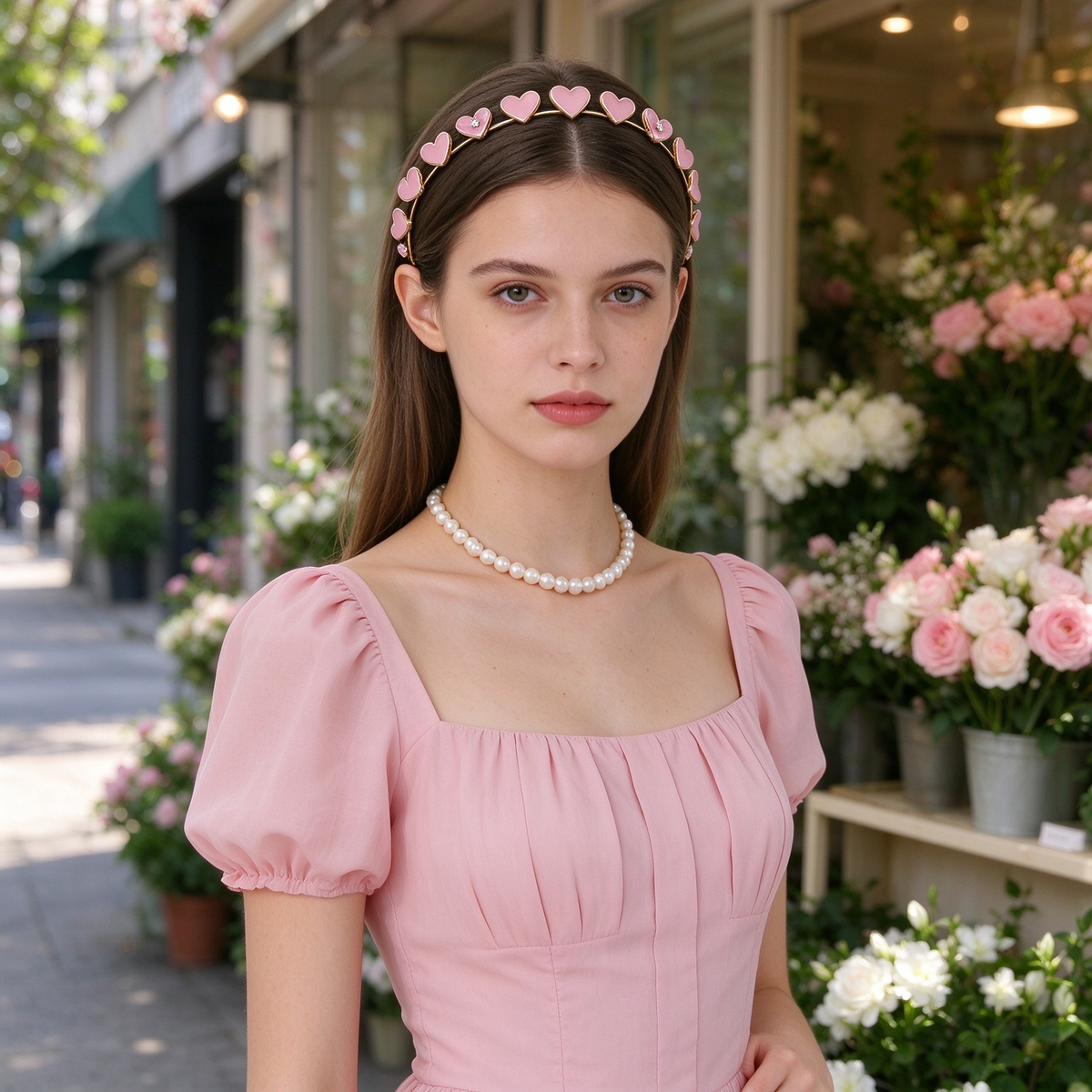 Pink Jewellery Hair Band